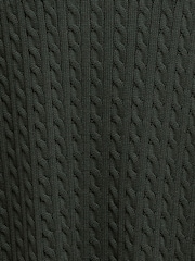 Barbour® Green Guernsey Knitted Cape Jumper - Image 8 of 8
