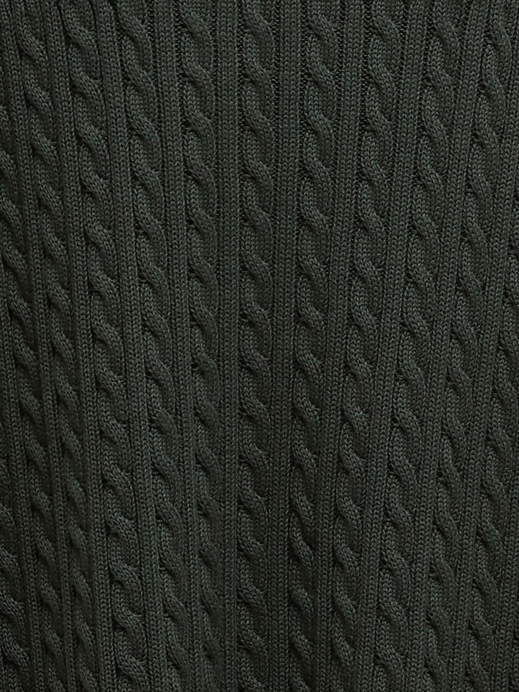 Barbour® Green Guernsey Knitted Cape Jumper - Image 8 of 8 Barbour® Green Guernsey Knitted Cape Jumper - Image 8 of 8