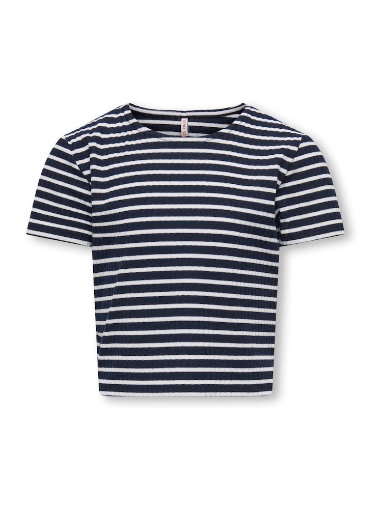 ONLY KIDS Blue Stripe T-Shirt - Image 2 of 4
