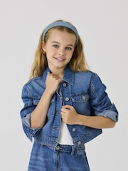 ONLY KIDS Blue Cropped Denim Jacket - Image 1 of 5
