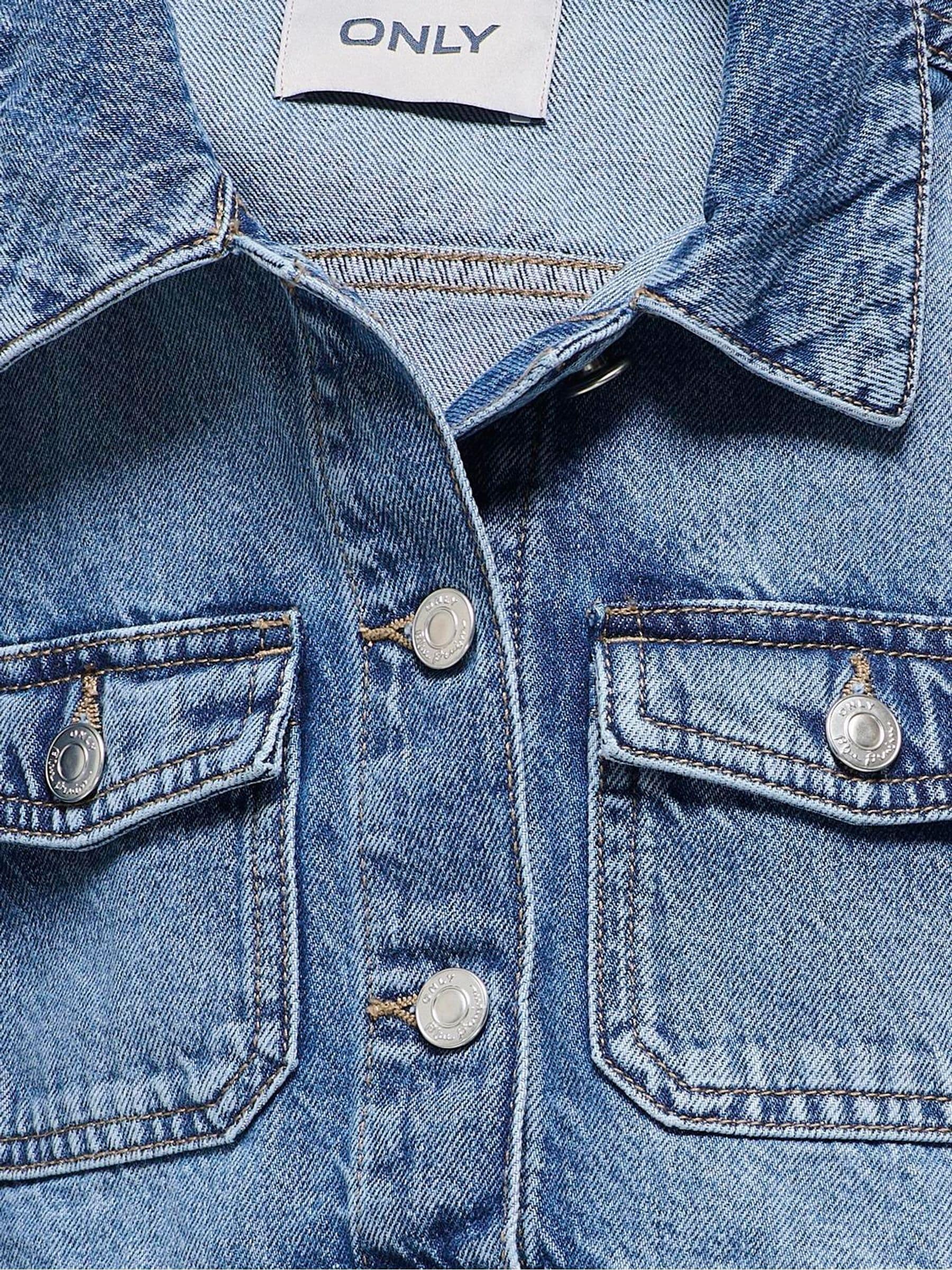 Buy ONLY KIDS Blue Cropped Denim Jacket from Next Romania