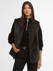 Barbour International Black Mialin Fur Gilet - Image 5 of 11