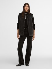 Barbour International Black Mialin Fur Gilet - Image 7 of 11