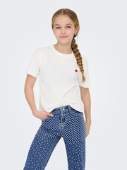 ONLY KIDS 100% Cotton Short Sleeve Cropped White T-Shirt - Image 2 of 5