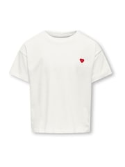 ONLY KIDS 100% Cotton Short Sleeve Cropped White T-Shirt - Image 4 of 5