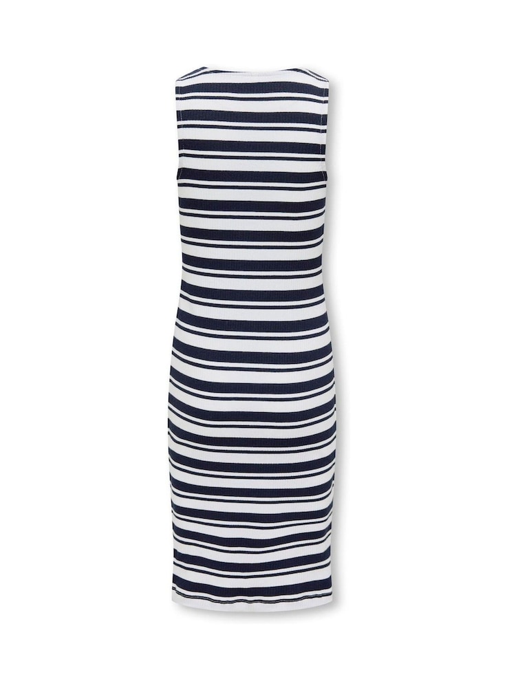 ONLY KIDS Blue Ribbed Midi Dress - Image 2 of 3