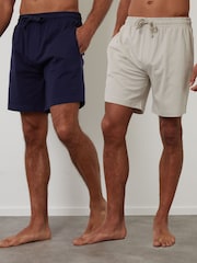 Threadbare Blue Lounge Shorts 2 Pack - Image 1 of 5