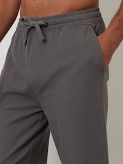 Threadbare Grey Waffle Textured Jogger-Style Lounge Joggers 2 Pack - Image 4 of 5