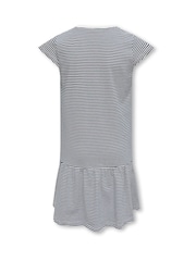 ONLY KIDS Stripe Cap Sleeve Jersey White Dress - Image 2 of 2