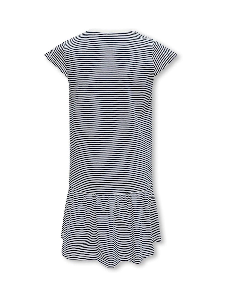 ONLY KIDS Stripe Cap Sleeve Jersey White Dress - Image 2 of 2