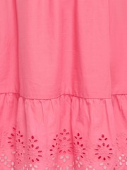 ONLY KIDS Pink Broderie Detail Smocked Dress - Image 6 of 6