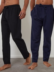 Threadbare Blue Popcorn Textured Jogger-Style Lounge Joggers 2 Pack - Image 1 of 5