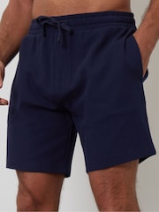 Threadbare Black Waffle Textured Lounge 100% Cotton Shorts 3 Pack - Image 4 of 4