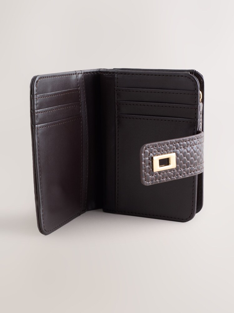 Chocolate Brown Buckle Midi Purse - Image 5 of 5