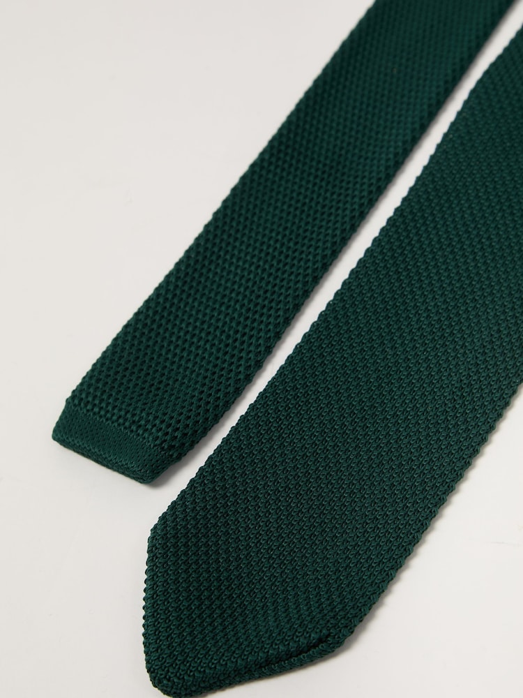 Antique Rogue Green Knitted Tie - Image 4 of 4 Antique Rogue Green Knitted Tie - Image 4 of 4