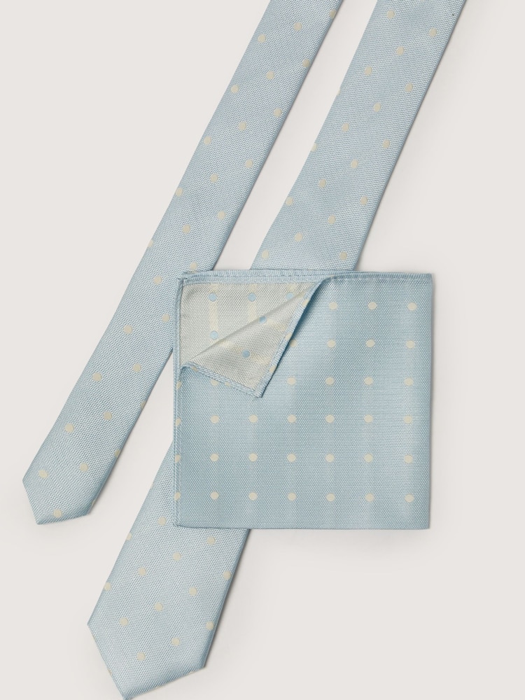 Antique Rogue Blue Polka Dot Tie - Image 4 of 4