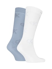 Calvin Klein White Mens Jeans Classic Socks 2 Pack - Image 2 of 2