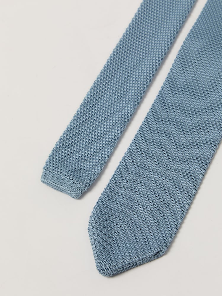 Antique Rogue Blue Knitted Tie - Image 4 of 4