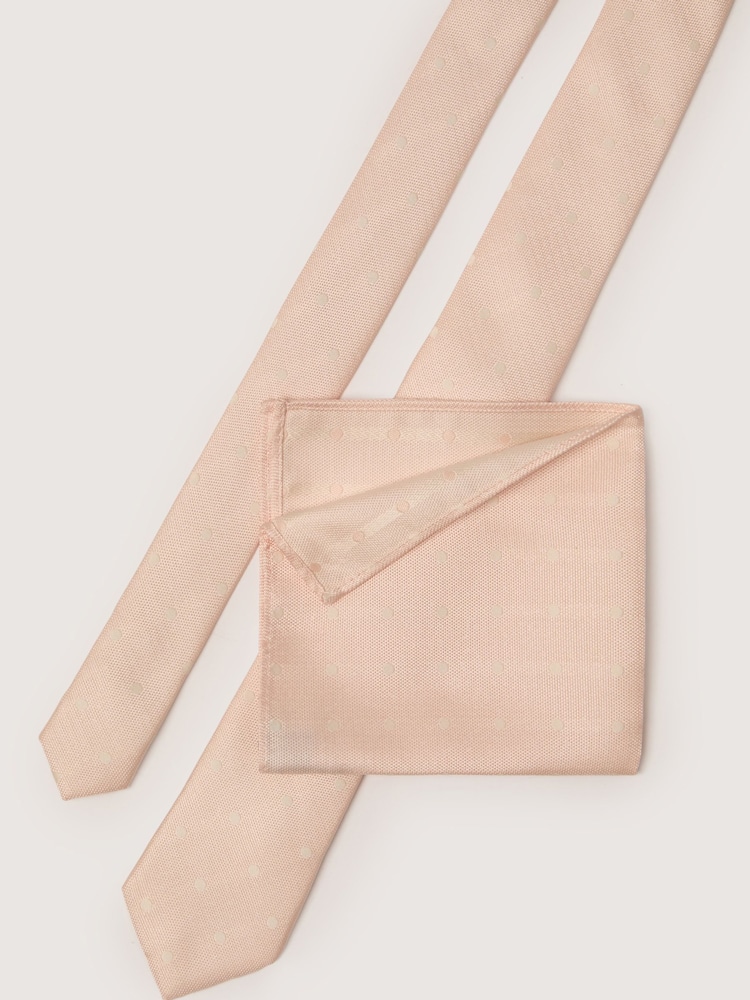 Antique Rogue Pink Polka Dot Tie - Image 4 of 4