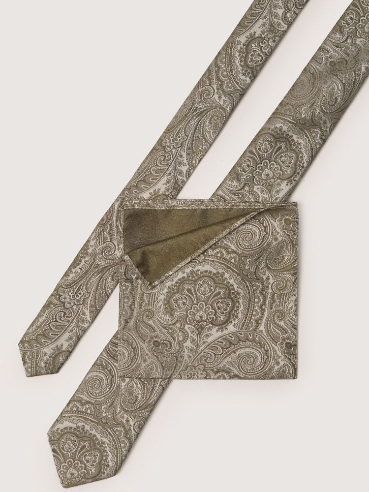 Antique Rogue Green Paisley Tie - Image 4 of 4