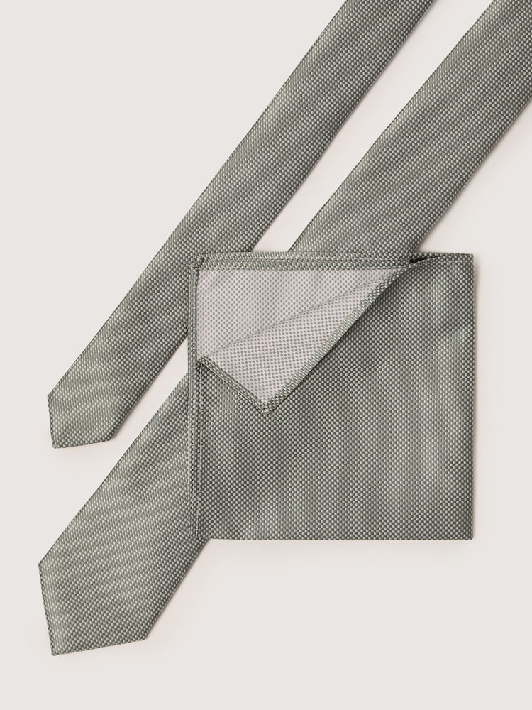 Antique Rogue Green Texture Tie - Image 4 of 4