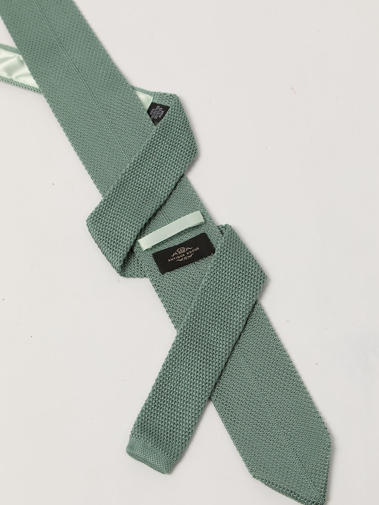 Antique Rogue Green Knitted Tie - Image 2 of 4