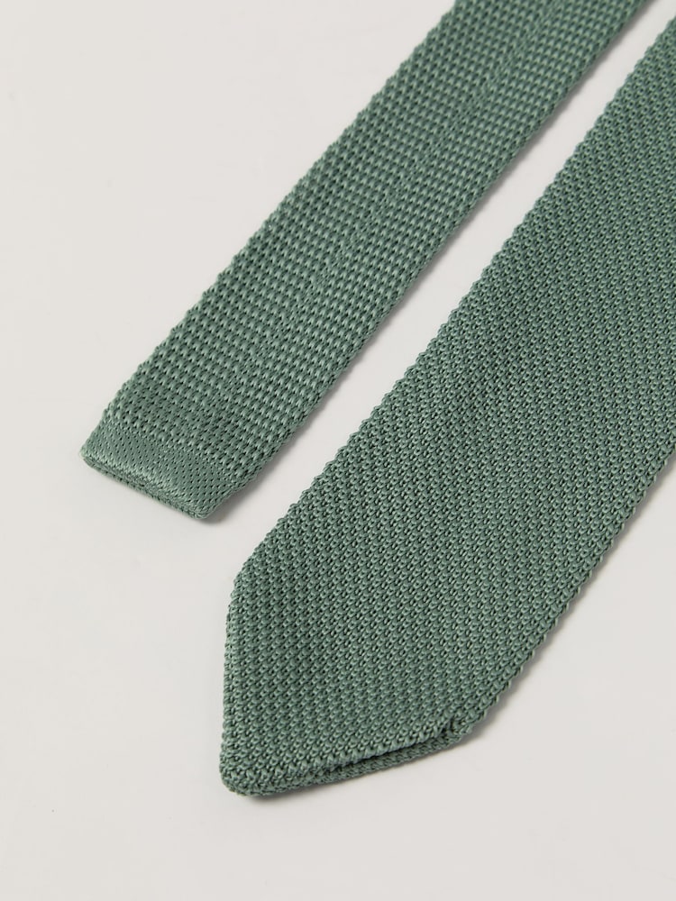 Antique Rogue Green Knitted Tie - Image 4 of 4