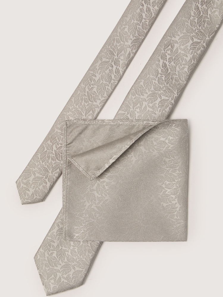 Antique Rogue Leaf Jacquard Tie - Imagen 4 de 4
