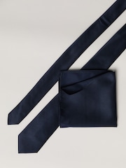 Antique Rogue Blue Texture Tie - Image 4 of 4