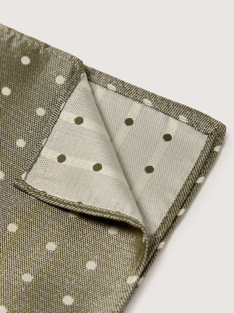 Antique Rogue Green Polka Dot Handkerchief - Image 2 of 3