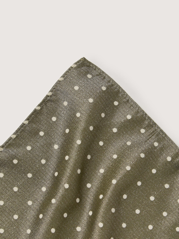 Antique Rogue Green Polka Dot Handkerchief - Image 3 of 3