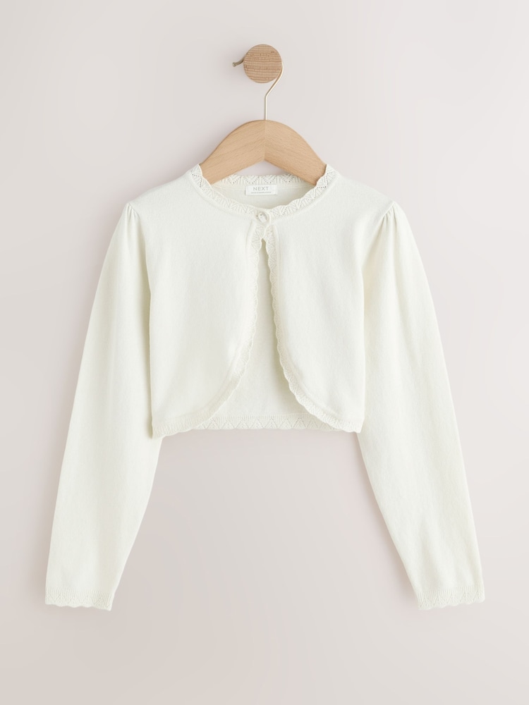 Ecru Occasion Shrug (3mths-16yrs) - Image 1 of 4