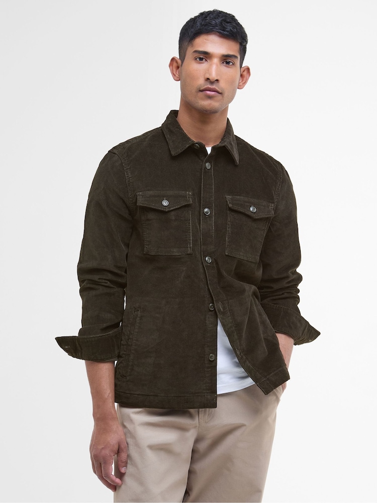 Barbour® Olive Green Regular Cord Overshirt - Image 1 of 6
