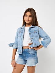 ONLY KIDS Blue Sara Denim Jacket - Image 1 of 5