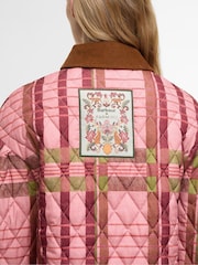 Barbour x Farm Rio Pink Ana Clara Tartan Quilt Jacket - Image 5 of 8