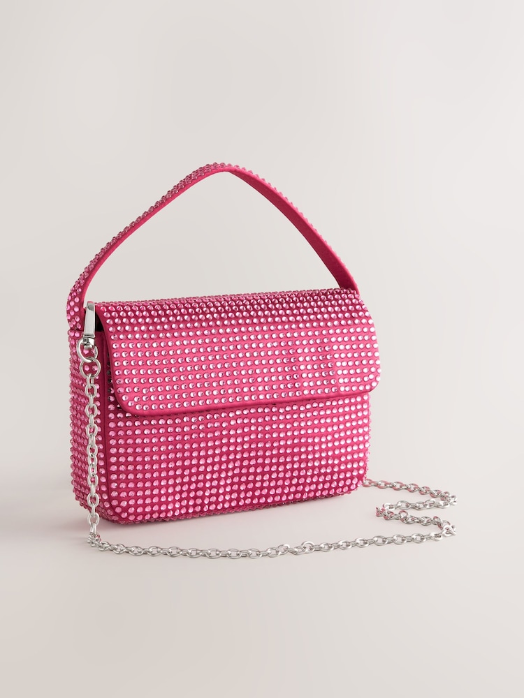 Pink Mini Sparkle Embellished Bag - Image 1 of 5