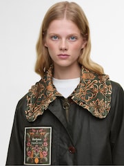 Barbour x Farm Rio Green Maria Clara Wax Jacket - Image 4 of 9