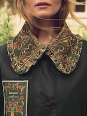 Barbour x Farm Rio Green Maria Clara Wax Jacket - Image 6 of 9