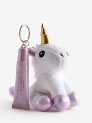 Little Miss Unicorn Plush Bag Charm Keyring and Lip Gloss - Image 2 of 4