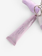 Little Miss Unicorn Plush Bag Charm Keyring and Lip Gloss - Image 3 of 4