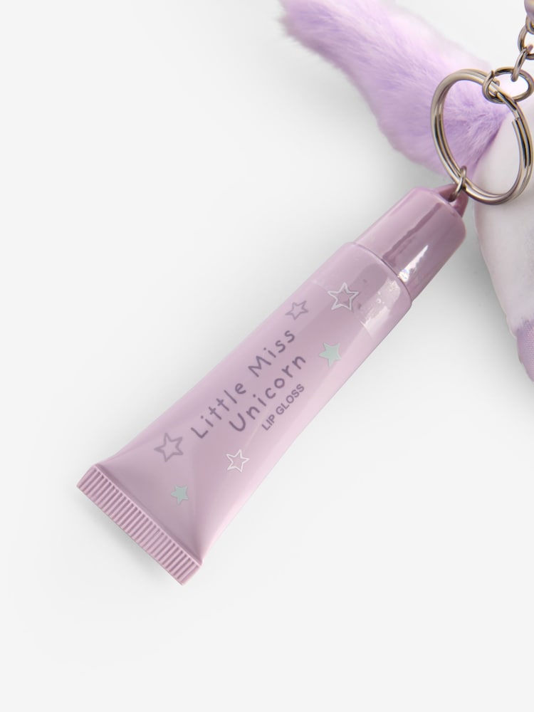 Little Miss Unicorn Plush Bag Charm Keyring and Lip Gloss - Image 4 of 4 Little Miss Unicorn Plush Bag Charm Keyring and Lip Gloss - Image 4 of 4