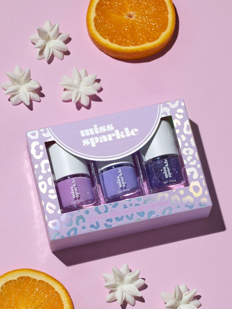 Set of 3 Miss Sparkle Water Based Nail Polishes - Image 1 of 2 Set of 3 Miss Sparkle Water Based Nail Polishes - Image 1 of 2