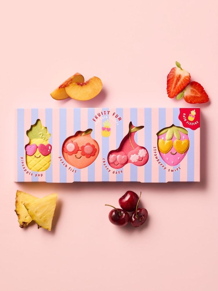 Set of 4 Girls Fruity Fun Bath Fizzers - Image 1 of 3