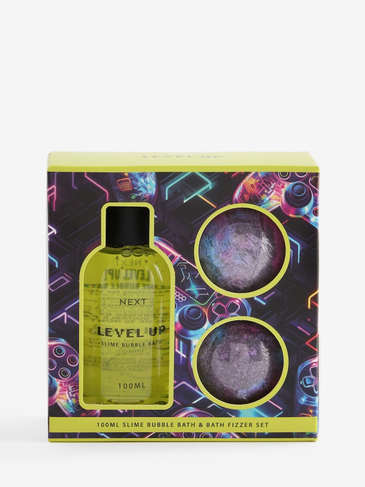 Blue Level Up Gamer Bubble Bath and Fizzer Gift Set - Image 1 of 1 Blue Level Up Gamer Bubble Bath and Fizzer Gift Set - Image 1 of 1