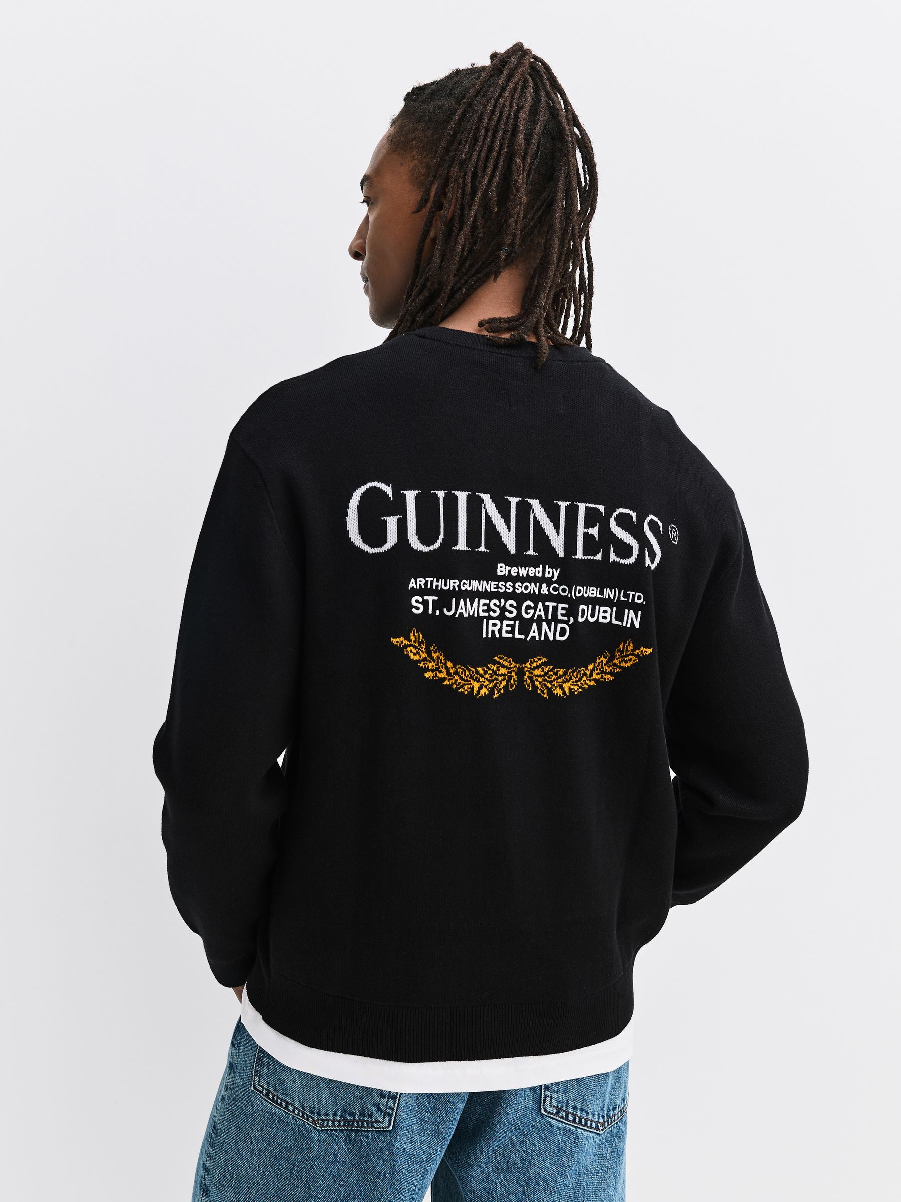 Buy Black Guinness Graphic Crew Neck Jumper from Next USA