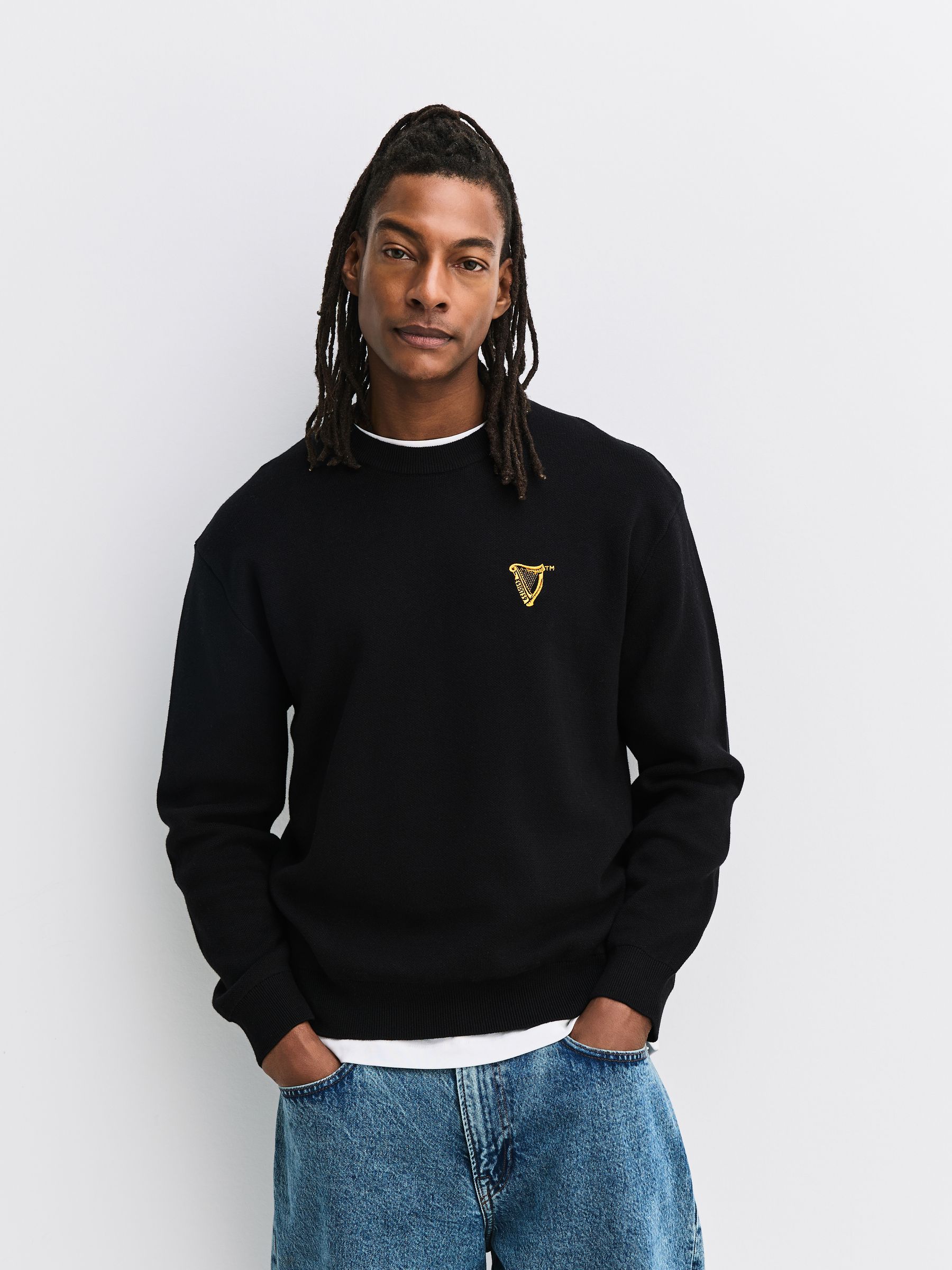 Buy Black Guinness Graphic Crew Neck Jumper from Next USA