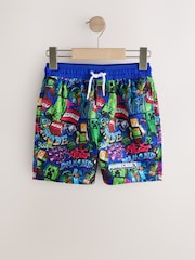 Navy Minecraft - スイムショーツ（3 ～ 16 歳） - 画像 5 / 8