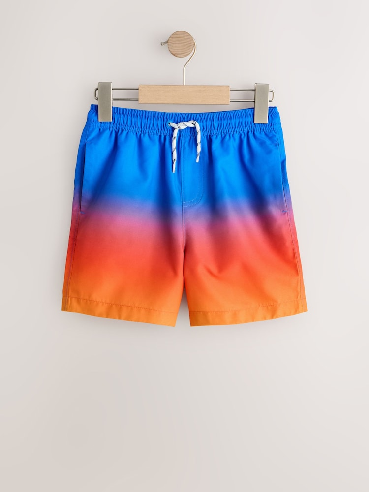 Blue/Orange Ombre Swim Shorts (3-16yrs) - Image 1 of 4 Blue/Orange Ombre Swim Shorts (3-16yrs) - Image 1 of 4