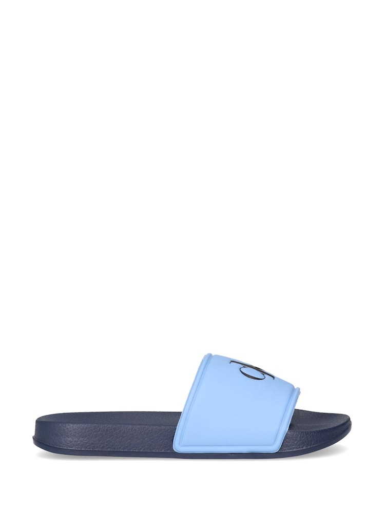 Calvin Klein Blue Kids Logo Sliders - Image 4 of 4 Calvin Klein Blue Kids Logo Sliders - Image 4 of 4