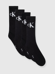 Calvin Klein Black Womens Crew Socks 4 Pack - Image 2 of 4